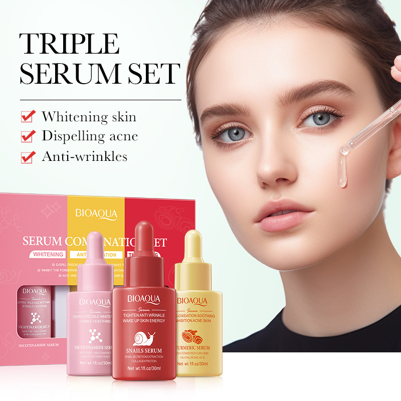 3pcs/set BIOAQUA Vitamin C Ret - The Ordinary Serum Hyaluronic Acid ulasan dan harga