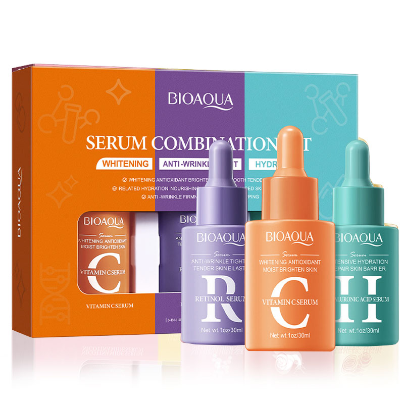 3pcs/set BIOAQUA Vitamin C Ret - The Ordinary Serum Hyaluronic Acid ulasan dan harga