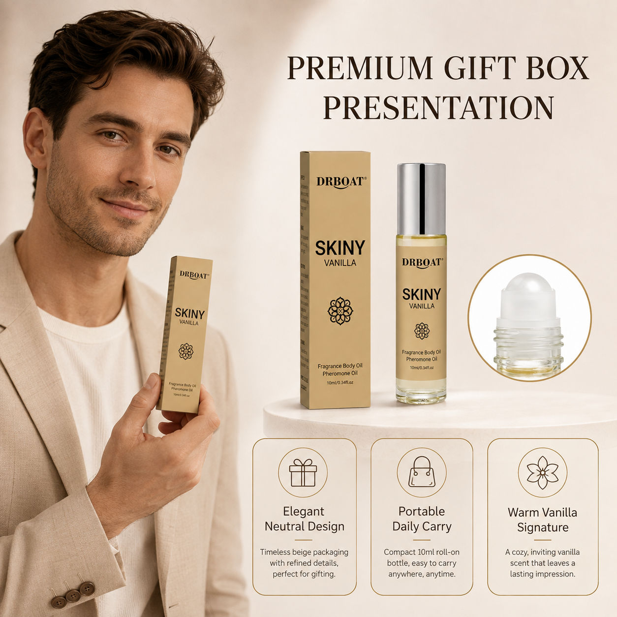 Men Roll On Fragrance Oil, Ski - Perfume Fragrance Oil ulasan dan harga
